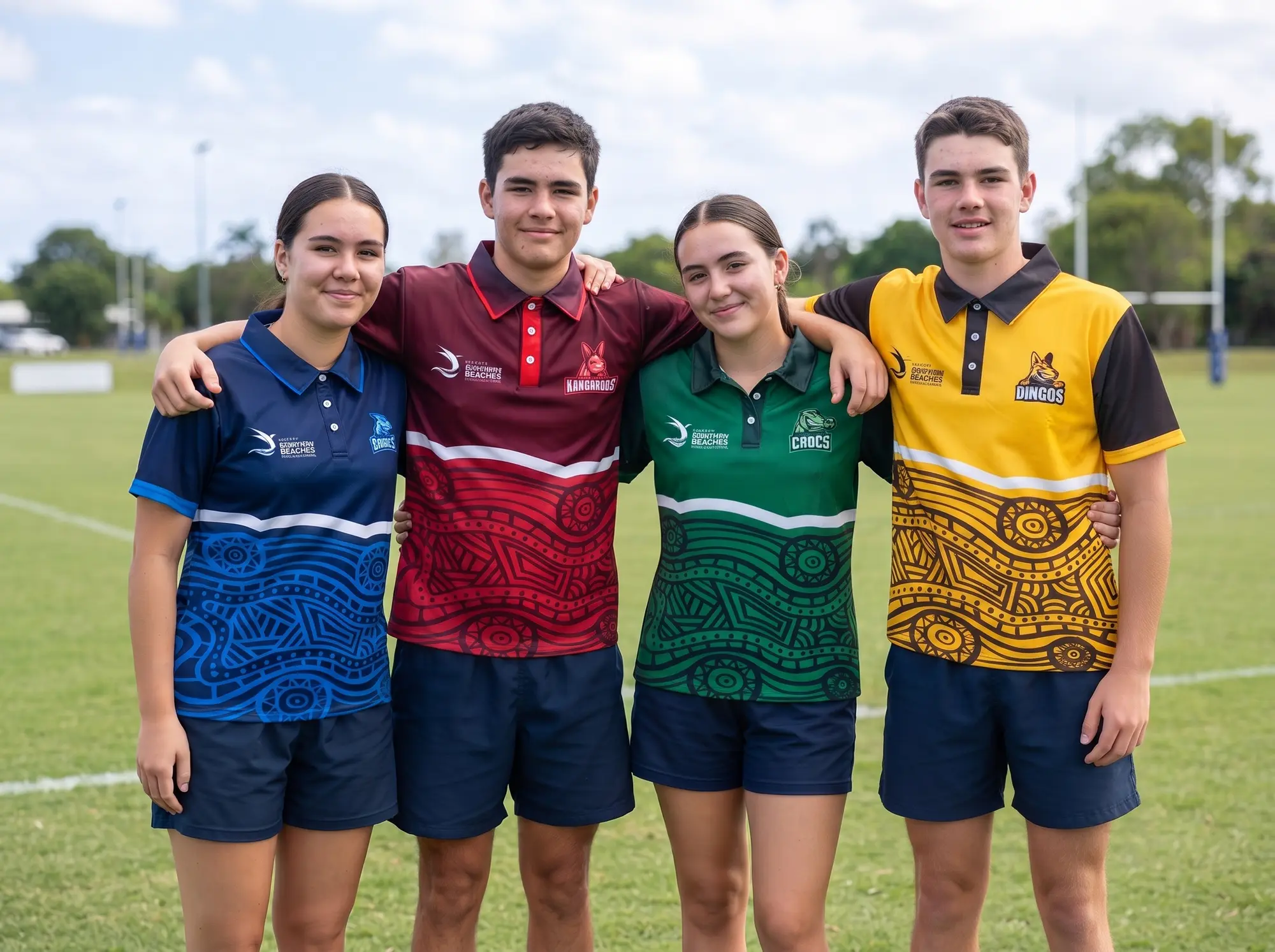 Club playing kit laid out